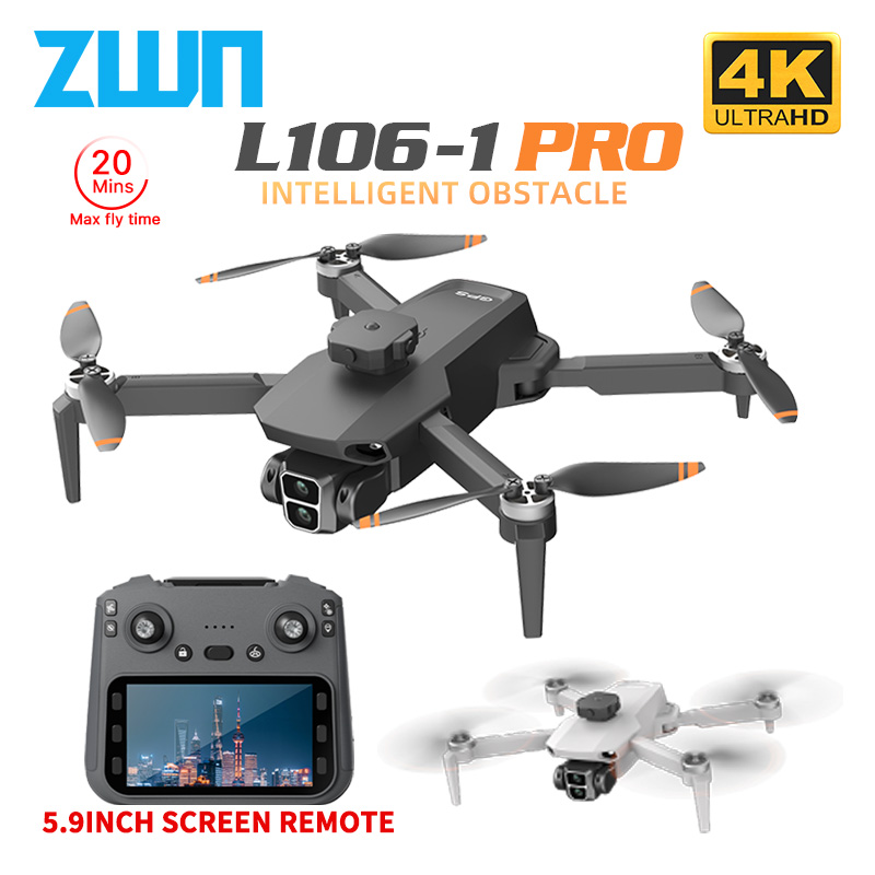 Drone Camera Night Vision - L106-1PRO GPS Drone Profissional Com Tela